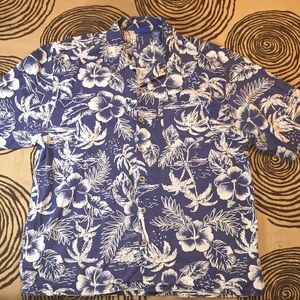 Ocean pacific xl Hawaii’s shirt blue and white